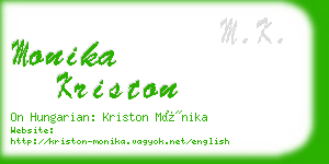 monika kriston business card